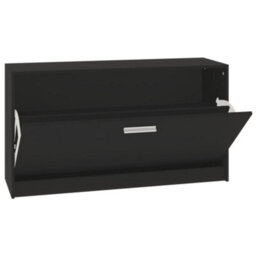 Vidaxl Shoe Bench Black 80X24X45 Cm Engineered Wood - thumbnail 6