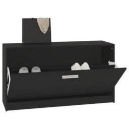 Vidaxl Shoe Bench Black 80X24X45 Cm Engineered Wood - thumbnail 4