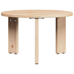 Berkfield Coffee Table 3 Pcs Natural Solid Pine Wood - thumbnail 8