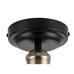 Cosylyte Auburn Bathroom Classic Faceted Glass Ceiling Flush Light - Matt Black - thumbnail 7