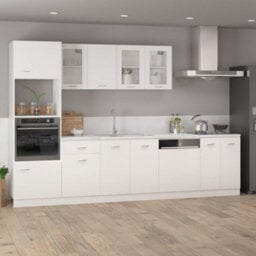 Berkfield Hanging Glass Cabinet White 80X31X60 Cm Engineered Wood - thumbnail 3