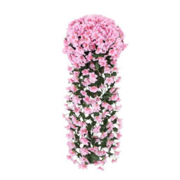 8 Pack Decorative Artificial Flowers: Vines, Hydrangeas For Hanging On The Wall, Roses - thumbnail 3