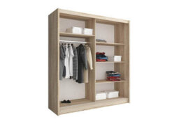 Maja Sliding Door Alu Wardrobe 180Cm In Grey - thumbnail 3