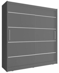 Maja Sliding Door Alu Wardrobe 180Cm In Grey - thumbnail 2