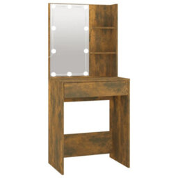 Walplus Dressing Table With Led Smoked Oak 60X40X140 Cm - thumbnail 2