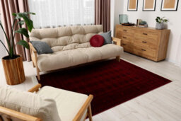 RugsX Orient 6889 Carpet Burgundy Black Buchara, Frame, Oriental, With Fringes 180X270 Cm - thumbnail 5