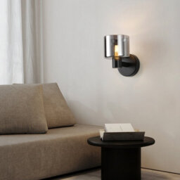 Harper Living Modern Wall Light, Indoor Wall Lamp With Matt Black Finish & Smoked Glass Shade, Wall Sconce Lights - thumbnail 7