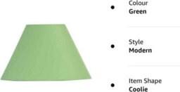 "14"" Cotton Coolie Lampshade - Green" - thumbnail 2