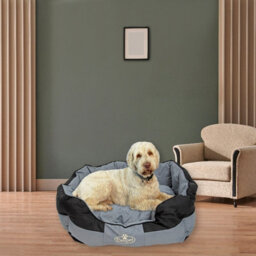 Actiaspet Black/grey Waterproof Dog Bed Xl - thumbnail 4