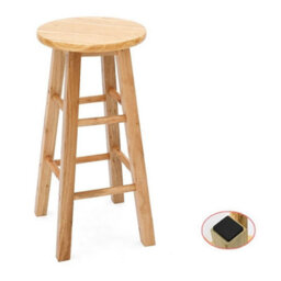 Wooden Pub Dining High Seat 60Cm Bar Stool Kitchen Breakfast Chair Seat - thumbnail 1