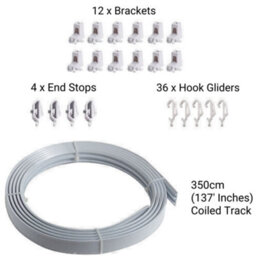 Speedy 3.5M Bendable Curtain Track For Straight & Bay Window Rail Top Or Face Fix All Fixings - thumbnail 4