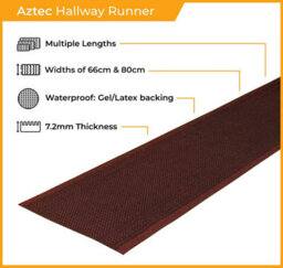 Aztec Hallway Runner Rug - Hardwearing, Non-Slip & Durable Carpet For Hall, Kitchen & Corridor - thumbnail 2