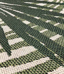 Melrose Allbee Tropical Leaves Foliage Green Flatweave Indoor/outdoor Small Area Rug 080X150Cm - thumbnail 4