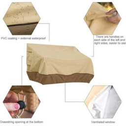 Outdoor Sofa Cover For 3-Seater Sofa, Waterproof, Windproof, Dustproof, 224 X 83 84 Cm - thumbnail 4
