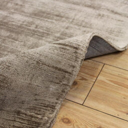 Brown Viscose Easy To Clean Plain Handmade , Luxurious , Modern Rug For Living Room, Bedroom - 200Cm X 290Cm - thumbnail 6