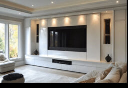 Plug & Play 12 Light Media Wall Led Lighting Kit Wifi & Remote Dimmer Controlled 3000K Warm White Satin Chrome - thumbnail 2
