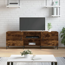 Berkfield Tv Cabinet Smoked Oak 150X30X50 Cm Engineered Wood - thumbnail 1