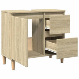 Berkfield Bathroom Cabinet Sonoma Oak 65X33X60 Cm Engineered Wood - thumbnail 7