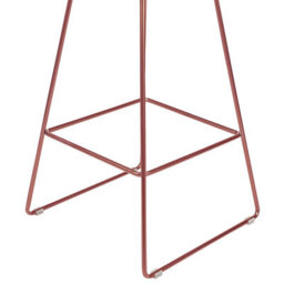Beliani Set Of 2 Rose Gold Metal Bar Stools Set With Faux Leather Seat - thumbnail 7