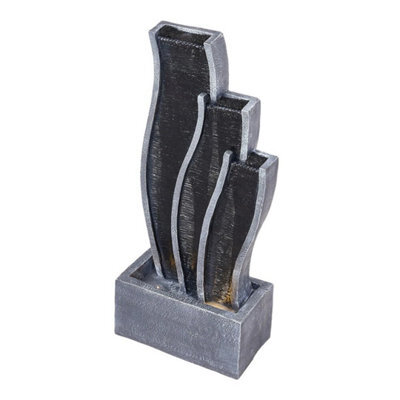 01-Straight Waterfall Garden Water Feature Outdoor Led Fountain Straight Waterfall Cascading Bowls - image 1