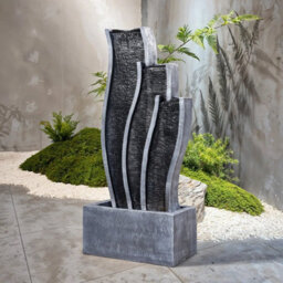 01-Straight Waterfall Garden Water Feature Outdoor Led Fountain Straight Waterfall Cascading Bowls - thumbnail 5