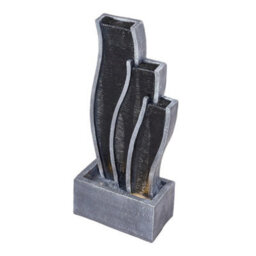 01-Straight Waterfall Garden Water Feature Outdoor Led Fountain Straight Waterfall Cascading Bowls - thumbnail 1