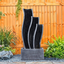 01-Straight Waterfall Garden Water Feature Outdoor Led Fountain Straight Waterfall Cascading Bowls - thumbnail 3
