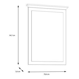 Furniture To Go Illopa Mirror In Oak Nelson/snowy Oak - thumbnail 5