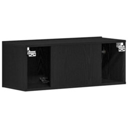 Walplus Tv Cabinets 2 Pcs Black Oak 80 X 30 X 30 Cm Engineered Wood - thumbnail 6