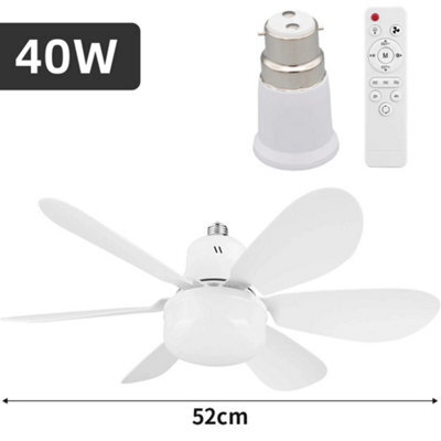 40W White Led Ceiling Fan With Lights Dimmable E28 Bedroom Living Room Fan Lamp Modern - image 1