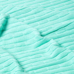 Homescapes Cotton Cable Knit Pastel Green Throw, 150 X 200 Cm - thumbnail 5
