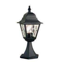 Stylish Ip43 Black Led Outdoor Pedestal Light With E27 Socket