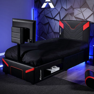 X Rocker Cerberus Twist Single Tv Gaming Bed - Black / Red - image 1