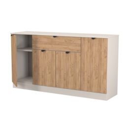 Varese 1 Drawer 4 Door Matt Kashmir Oak Effect Storage Cabinet (H)78.5Cm X (W)144.2Cm X (D)40Cm - thumbnail 8