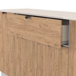 Varese 1 Drawer 4 Door Matt Kashmir Oak Effect Storage Cabinet (H)78.5Cm X (W)144.2Cm X (D)40Cm - thumbnail 6