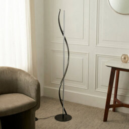Pagazzi Lighting Pagazzi Hyde Matte Black And Crystal Led Floor Lamp - thumbnail 2