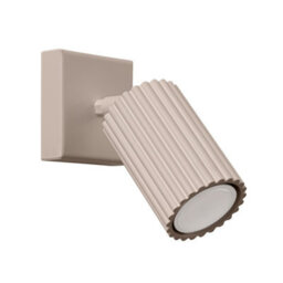 Luminosa Lighting Luminosa Karbon Square Base Single Spotlight Taupe 1X Gu10 - thumbnail 1