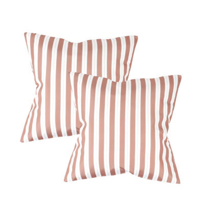 Gardenwize Pair Of Red Stripe Outdoor Scatter Cushions 45 X 45Cm - image 1