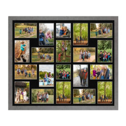AK Frames 80X70Cm Marble Grey Modern Multi Photo Frame With Black Mount - Holds 20 Apertures (18X) 6X4, (2X) 4X4 Photos - thumbnail 1
