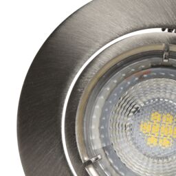 GoodHome Salk Brushed Chrome Nickel Effect Adjustable Led Warm White Downlight 4.8W Ip20 - thumbnail 3