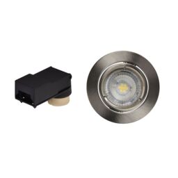 GoodHome Salk Brushed Chrome Nickel Effect Adjustable Led Warm White Downlight 4.8W Ip20 - thumbnail 5