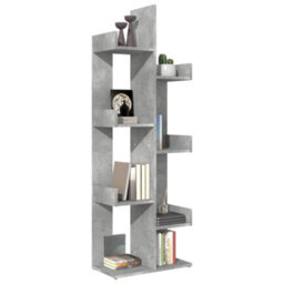 Vidaxl Book Cabinet Concrete Grey 48X25.5X140 Cm Engineered Wood - thumbnail 3