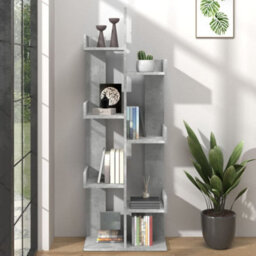 Vidaxl Book Cabinet Concrete Grey 48X25.5X140 Cm Engineered Wood - thumbnail 1