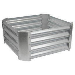 Harbour Housewares Raised Garden Beds - 2X Silver Square Bottomless Metal Raised Bed Galvanised Steel Planter Box 60 X 60Cm - thumbnail 6