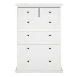 Wyld Haus Osaka Tall Farmhouse Chest Of 6 Drawers White - thumbnail 5