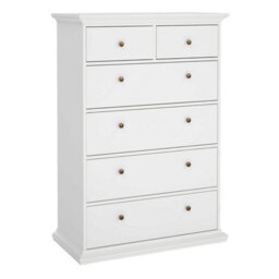 Wyld Haus Osaka Tall Farmhouse Chest Of 6 Drawers White - thumbnail 4