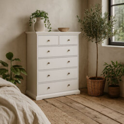 Wyld Haus Osaka Tall Farmhouse Chest Of 6 Drawers White - thumbnail 2