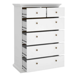 Wyld Haus Osaka Tall Farmhouse Chest Of 6 Drawers White - thumbnail 8