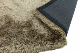 Handmade Rug, Luxurious Rug For Bedroom, Easy To Clean Dining Room Rug, Sparkle Rug, Taupe Shaggy Rug-150Cm (Circle) - thumbnail 2