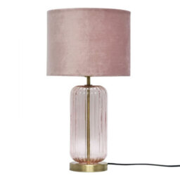 First Choice Lighting Set Of 2 Walpole - Blush Pink Glass And Antique Brass 49Cm Table Lamps - thumbnail 2